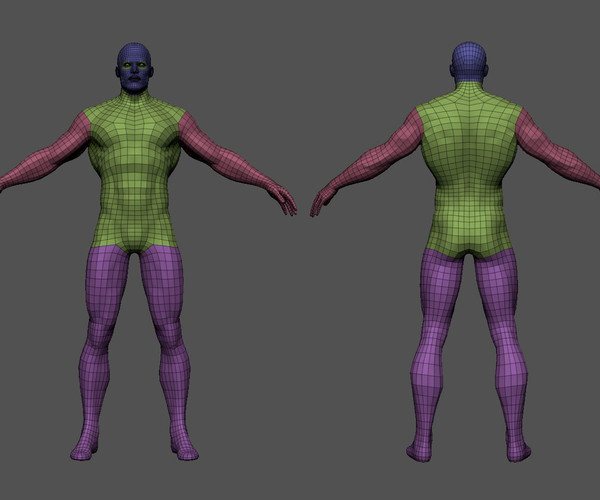 Artstation Superhero Basemesh Game Assets